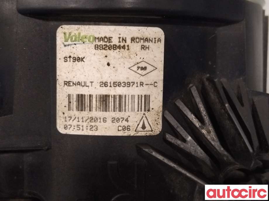 Tåkelykt høyre foran til Opel Vivaro B 2014-2019  (OPEL|93867965|8920B441|261503971R)