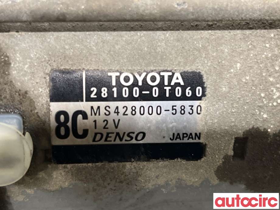 Starter til Toyota Avensis 2009-2015 (Type III, Fase 1)  (TOYOTA|281000T030|MS428000-5830|28100-0T060)