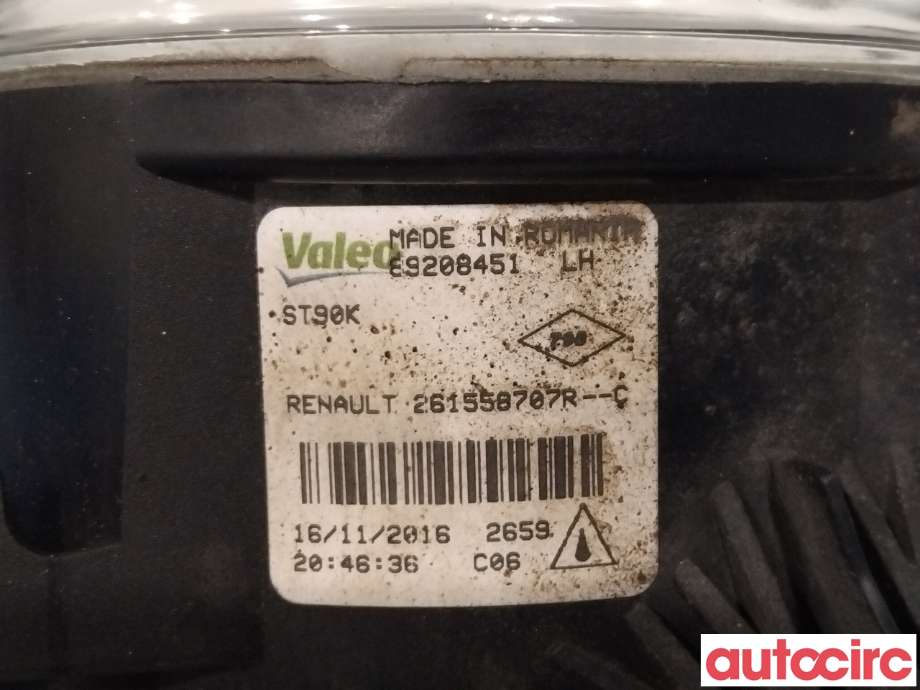 Tåkelykt venstre foran til Opel Vivaro B 2014-2019  (OPEL|93867966|69208451|261558707R)