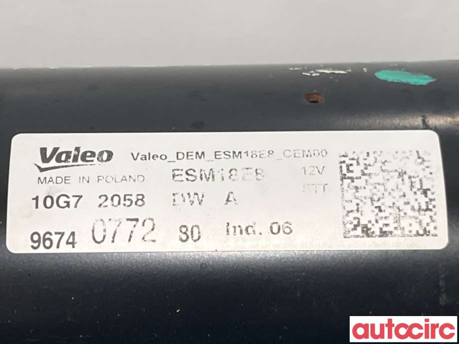 Starter til Peugeot 308 2013-2021 (Type II)  (PEUGEOT|1628564780|ESM18E8|9674077280)