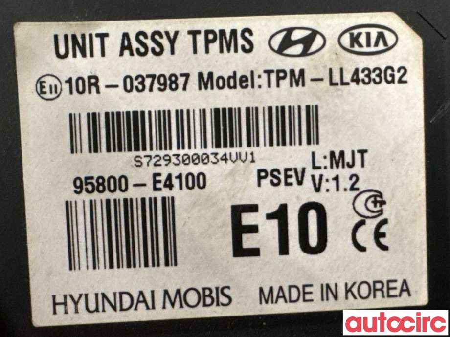 Styreenhet diverse til Kia Soul 2014-2019 (Type II) (KIA|95800E4100|TPM-LL433G2|95800-E4100)