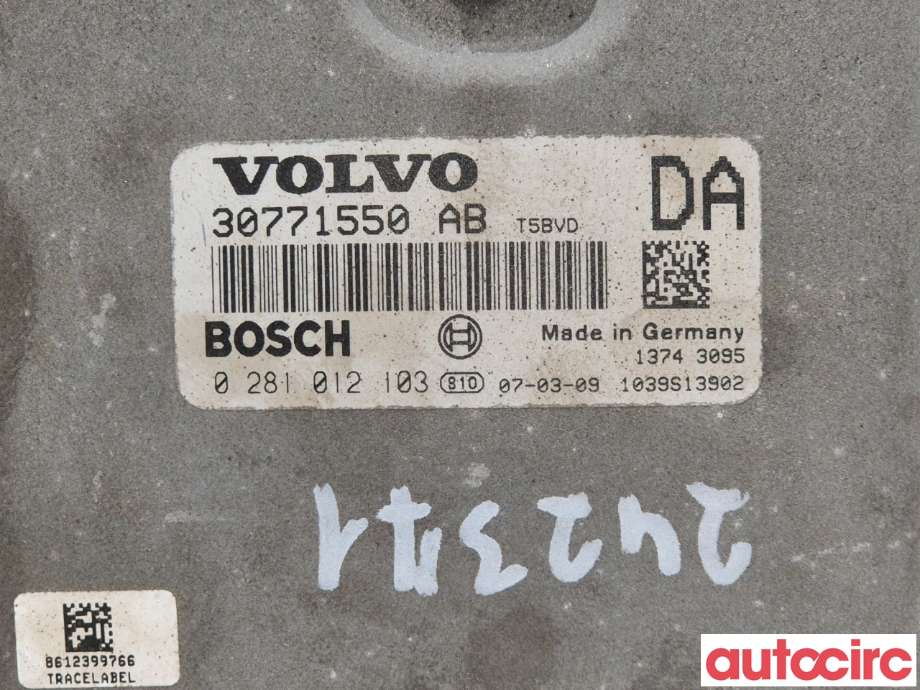 Styreenhet motor til Volvo V70 2005-2007 (Type II, Fase 2) (VOLVO|36002593|0281012103|30771550)