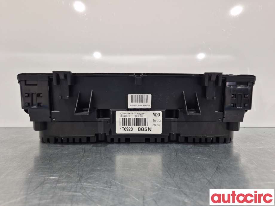 Instrumentpanel til VW Touran 2010-2015 (Type I, Fase 3)  (VOLKSWAGEN|1T0920885N)