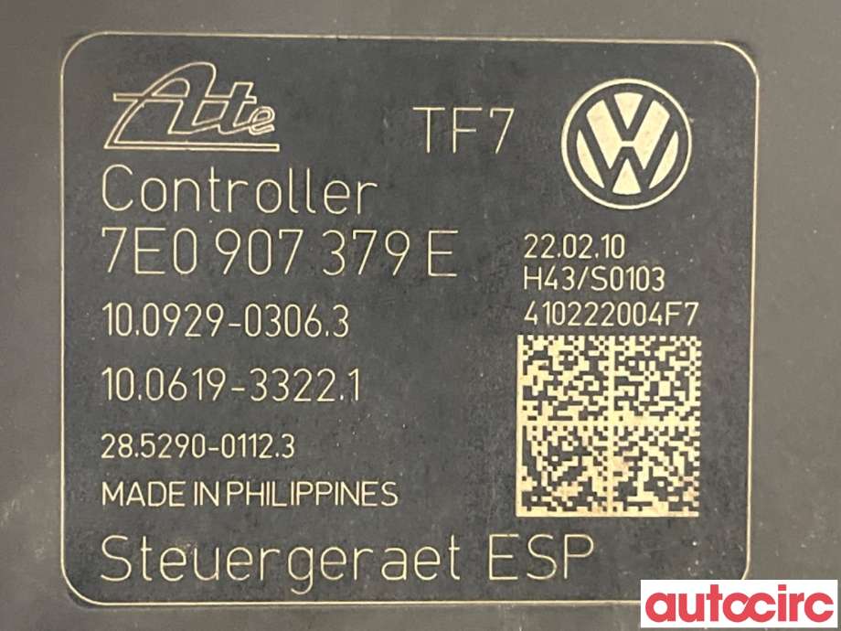 ABS sentral til VW Transporter / Caravelle 2009-2015 (Fase 2) (T5) (T5) (VOLKSWAGEN|7E0614517A|100929-03063|7E0614517H)