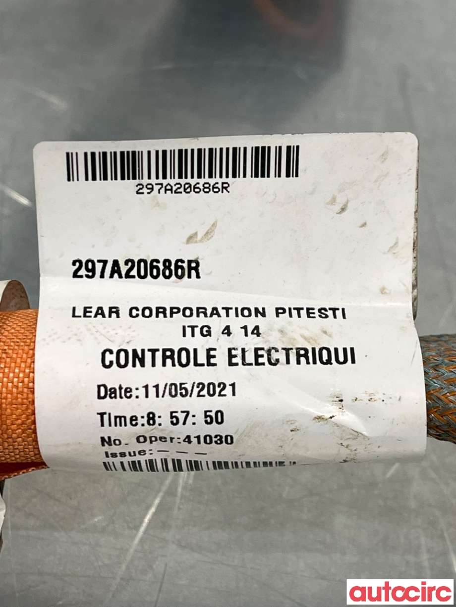Kabel høy volt (HV) hybrid til Renault Zoe 2013-2019 (Fase 1)  (RENAULT|297A20686R)