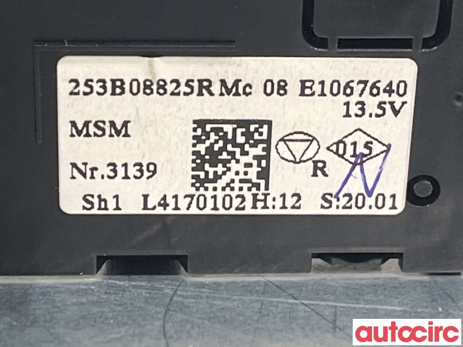 Bryter diverse til Renault Zoe 2013-2019 (Fase 1)  (RENAULT|253B08825R)