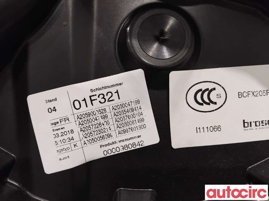 Ruteheis til Mercedes C-Klasse 2018-2021 (Fase 2) (W205) (W205) (MERCEDES|A2057205023|)