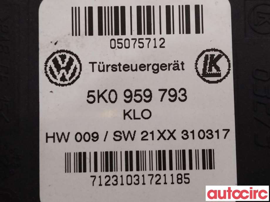 Ruteheis til VW Caddy 2015-2020 (Type III, Fase 3) (VOLKSWAGEN|2K5959701A|2K5959701)