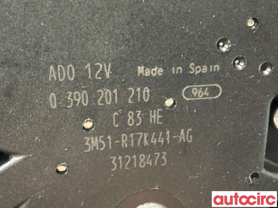 Viskermotor bakrute til Ford S-Max 2010-2015 (Type I, Fase 2) (FORD|1689913|0390201210|3M51-R17K441-AG)