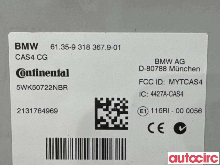 Styreenhet diverse til BMW X3 2010-2017 (F25) (F25) (BMW|61356809374|5WK50722NBR|61359318367)