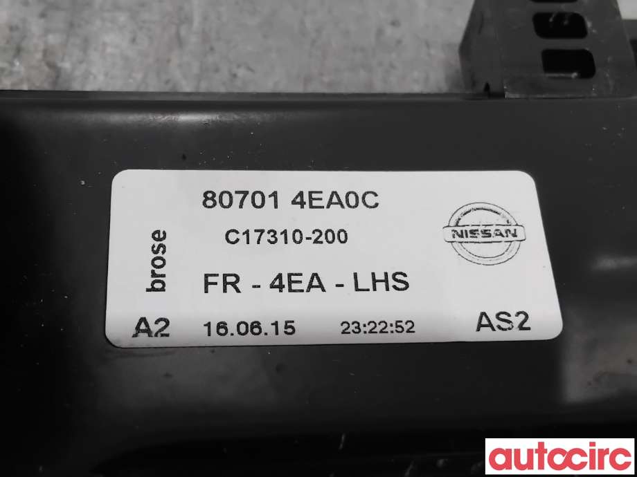 Ruteheis venstre foran til Nissan Qashqai 2014-2021 (Type II)  (NISSAN|807014EA0C|C17310-200|807014EA3C)