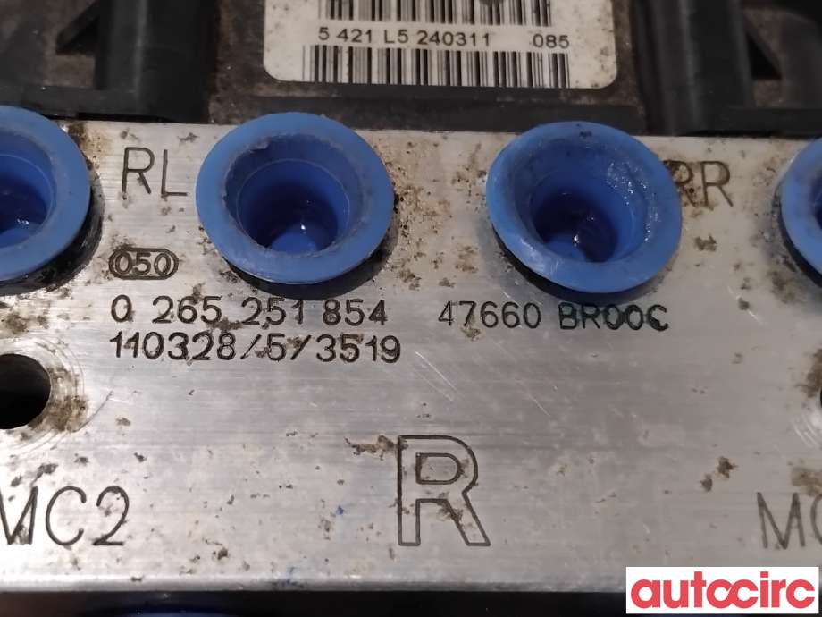 ABS sentral til Nissan Qashqai 2010-2014 (Type I, Fase 2)  (NISSAN|47660BR14C|0265251854|47660BR00C)