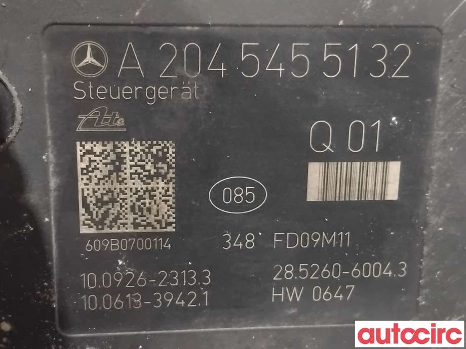ABS sentral til Mercedes C-Klasse 2007-2011 (Fase 1) (W204) (W204) (MERCEDES|A2044315512|100212-03194|A2045455132)