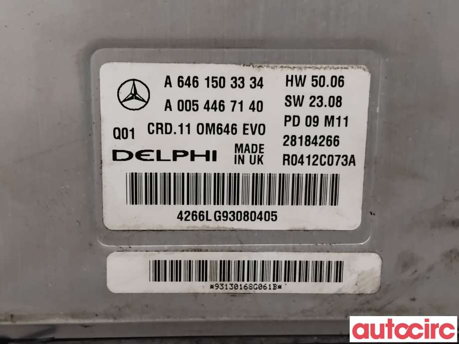 Styreenhet motor til Mercedes C-Klasse 2007-2011 (Fase 1) (W204) (W204) (MERCEDES|A6461503334|28184266)