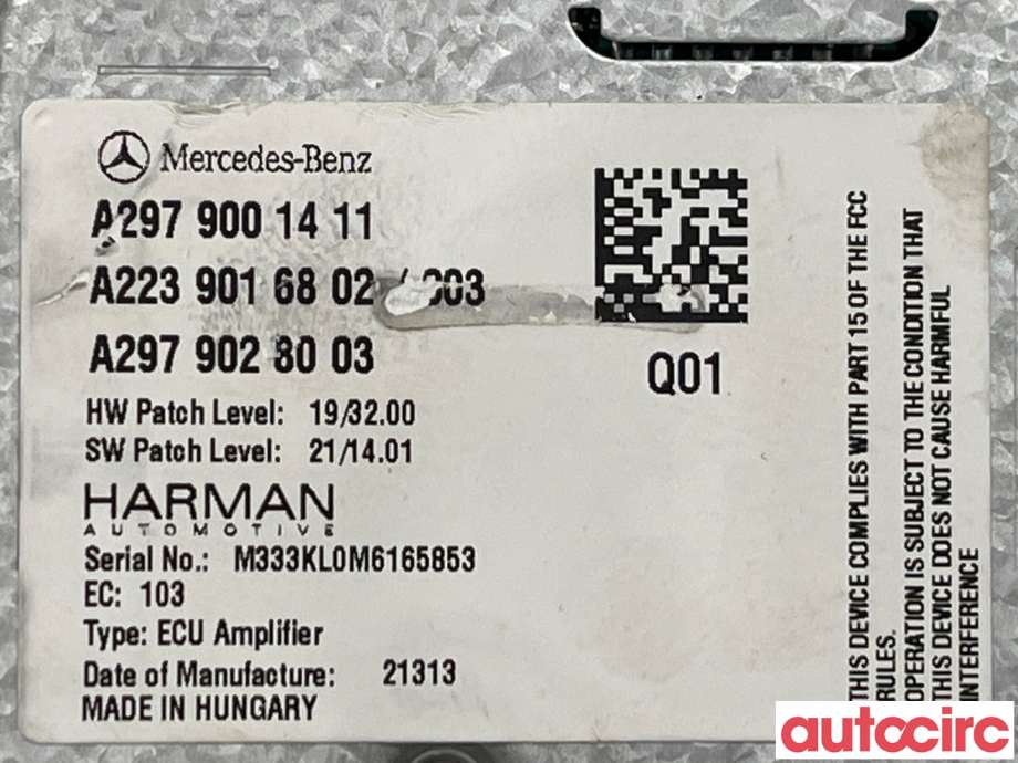 Styreenhet diverse til Mercedes EQS 2021-->> (V297) (V297) (MERCEDES|A2949004900|A2979001411)