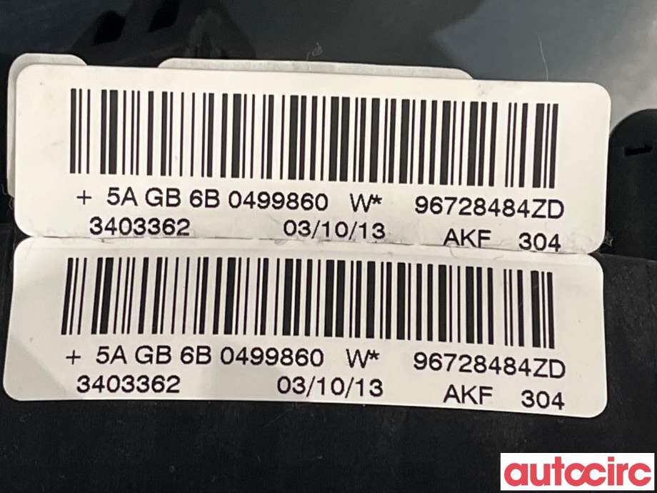 Airbag rattpute til Peugeot 208 2012-2019 (Type I) (PEUGEOT|98072114ZD|96728484ZD)