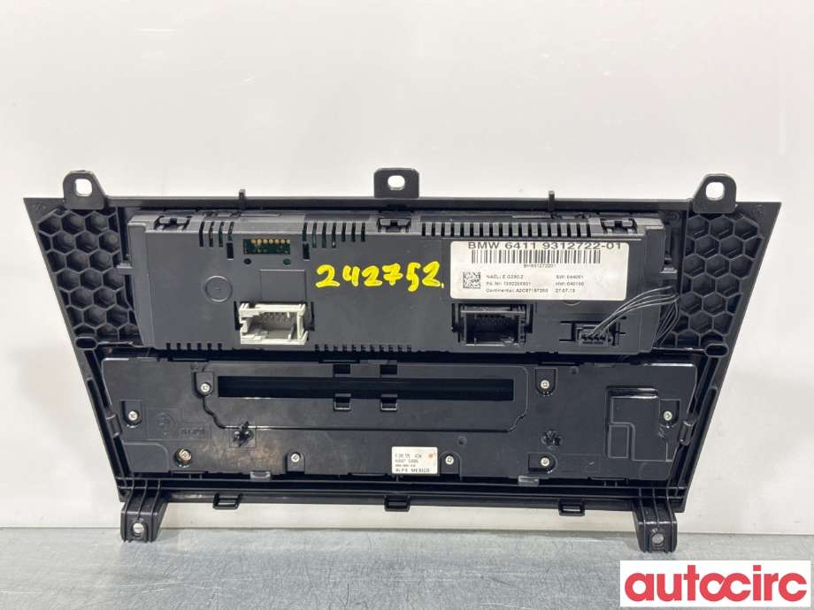 Varmeapparat betjening til BMW X3 2010-2017 (F25) (F25) (BMW|64119312722|A2C87187200)