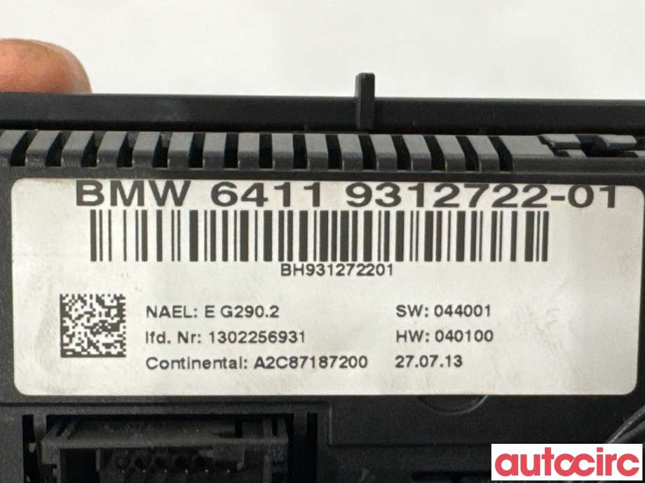 Varmeapparat betjening til BMW X3 2010-2017 (F25) (F25) (BMW|64119312722|A2C87187200)