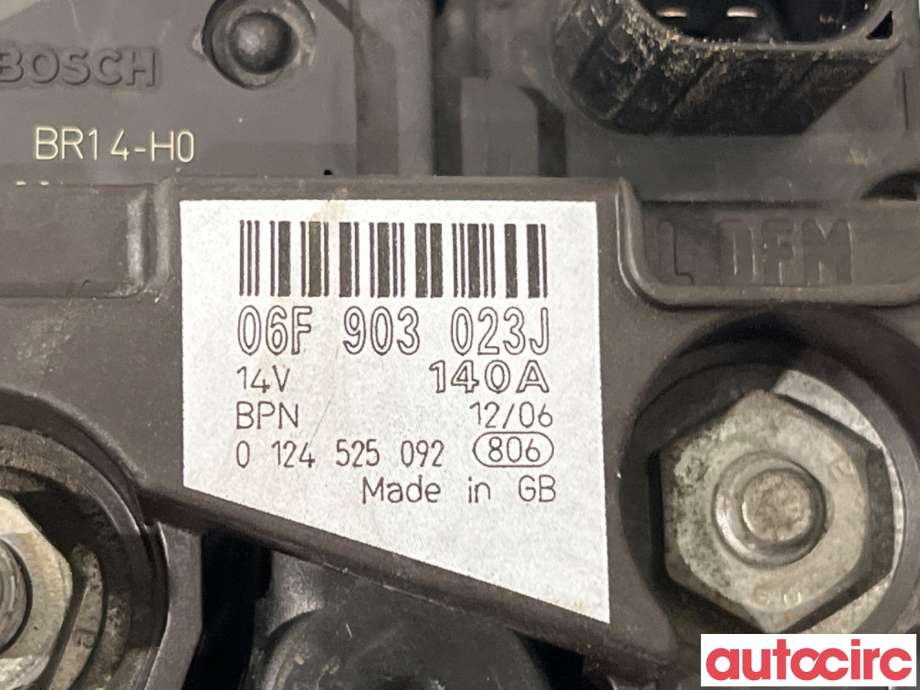 Dynamo til Audi A4 2004-2008 (Type III) (B7) (B7) (AUDI|06F903023FX|0124525092|06F903023J)
