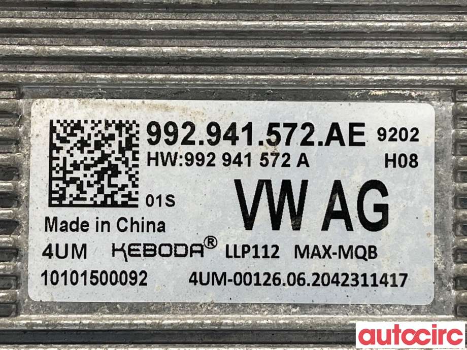 Styreenhet xenon/ballast til VW ID.3 2020-->>  (VOLKSWAGEN|992941572AE)