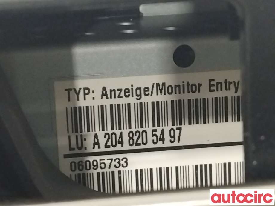 Multimedia display (MCU - Media Controller Unit) til Mercedes C-Klasse 2007-2011 (Fase 1) (W204) (W204) (MERCEDES|A2048205497)