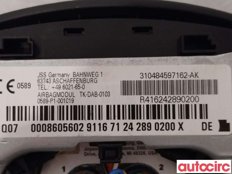 Airbag rattpute til Mercedes C-Klasse 2007-2011 (Fase 1) (W204) (W204) (MERCEDES|A0008605602)