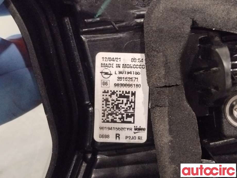 Baklykt høyre indre til Opel Corsa F 2019-->> (OPEL|9830096180|39162671)