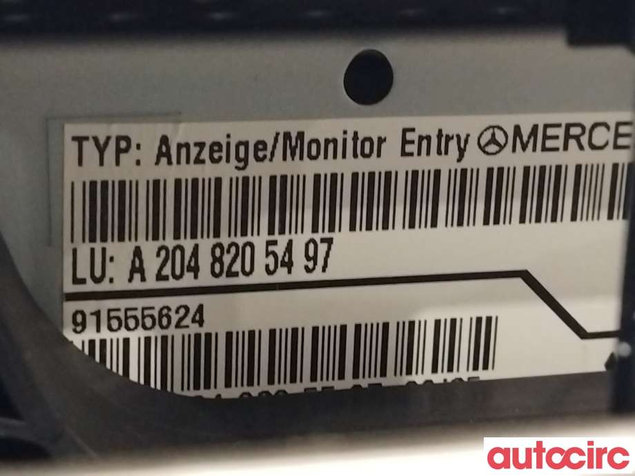 Multimedia display (MCU - Media Controller Unit) til Mercedes C-Klasse 2007-2011 (Fase 1) (W204) (W204) (MERCEDES|A2048203197|A20482085497)