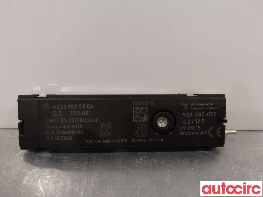 Antenne forsterker til Mercedes C-Klasse, 2014-2018 (Fase 1) (W205) (W205) (MERCEDES|A2229055804)