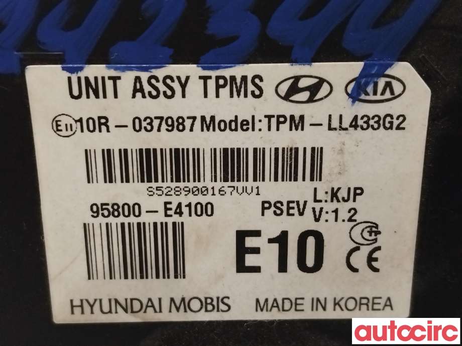 Sensor dekktrykk til Kia Soul 2014-2019 (Type II)  (KIA|95800E4100)
