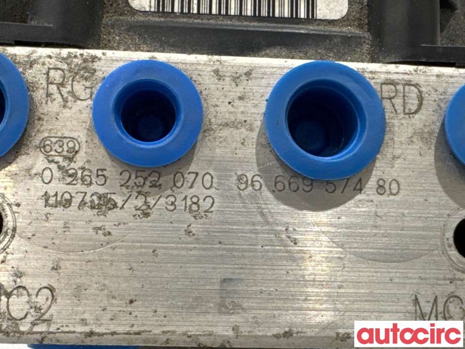 ABS sentral til Peugeot 308 2011-2013 (Type I, Fase 2)  (PEUGEOT|1680902180|0265252070|9666957480)