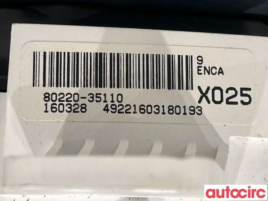 Instrumentpanel til SsangYong Tivoli 2016-->>  (SSANGYONG|NO NR||80220-35110)