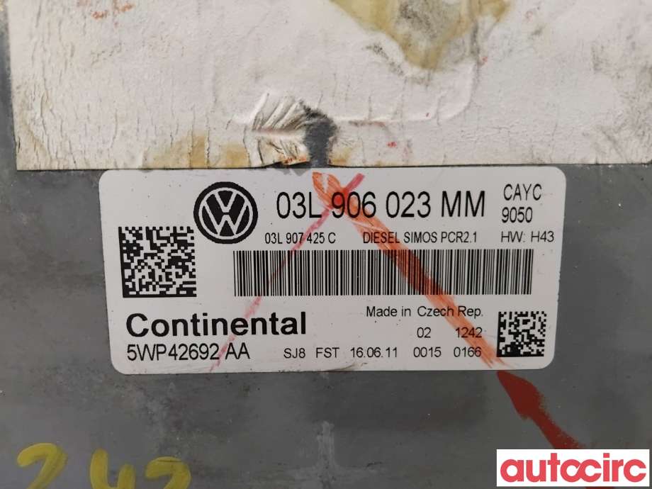 Styreenhet motor til VW Golf VI 2008-2012  (VOLKSWAGEN|03L997557T|5WP42692AA|03L906023MM)