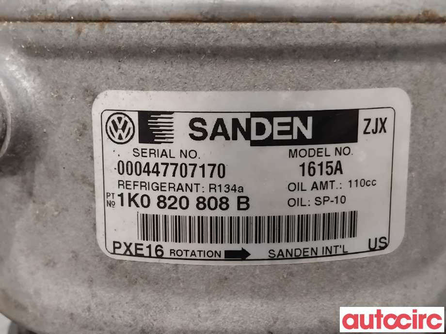 Aircondition kompressor til VW Golf VI 2008-2012 (VOLKSWAGEN|5N0820803H|PXE161615|5N0820803HX)