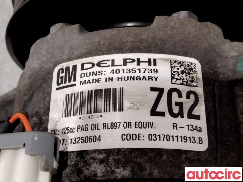 Aircondition kompressor til Opel Astra J 2010-2015  (OPEL|95516238|401351739|13250604)