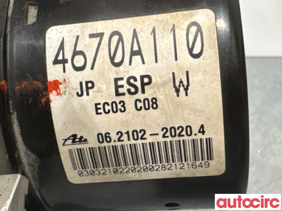 ABS sentral til Mitsubishi Outlander 2010-2012 (Type II, Fase 2) (MITSUBISHI|4670A111|062102-20204|4670A110)