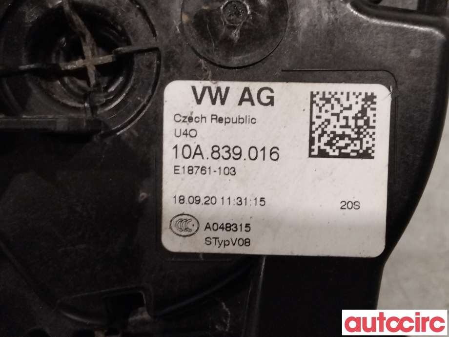 Låsekasse høyre bak til VW ID.3 2020-->> (VOLKSWAGEN|10A839016|10A839016B)