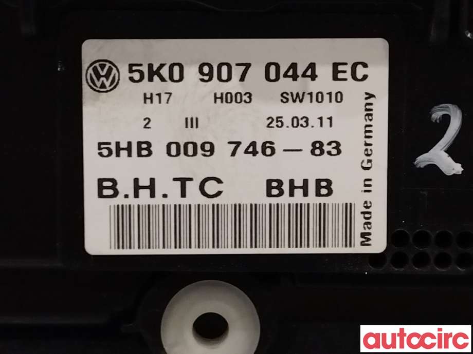 Varmeapparat betjening til VW Golf VI 2008-2012 (VOLKSWAGEN|5K0907044EC)