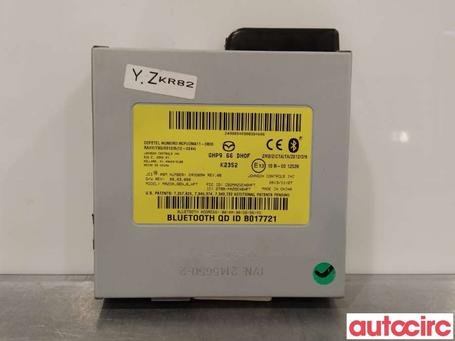 Styreenhet bluetooth til Mazda CX-5, 2012-2017 (Type I)  (MAZDA|GHP9-66-DH0H)