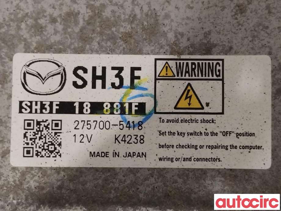 Styreenhet motor til Mazda CX-5 2012-2017 (Type I) (MAZDA|SH3F-18-881S|SH3F18881F)