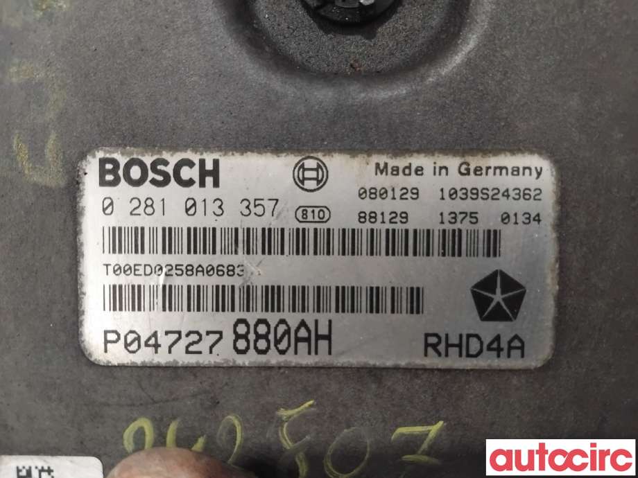 Styreenhet motor til Chrysler Voyager 2008-2011 (Type V) (CHRYSLER|4727880AC|0281013357|4727880AH)