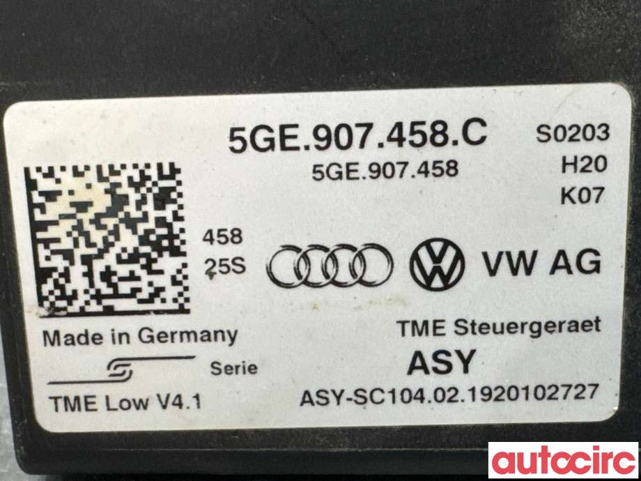 Styreenhet diverse til VW e-Golf 2017-2020 (Fase 2)  (VOLKSWAGEN|5GE907458C|)