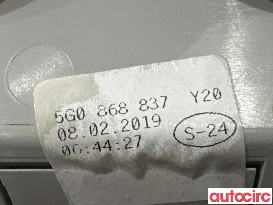 Taklyspanel til VW e-Golf 2017-2020 (Fase 2)  (VOLKSWAGEN|5G0868837|)