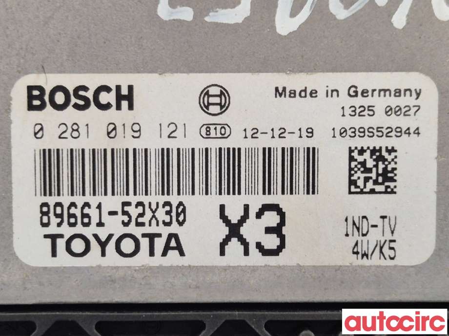 Styreenhet motor til Toyota Urban Cruiser 2009-2014  (TOYOTA|8966152X30|89661-52X30)