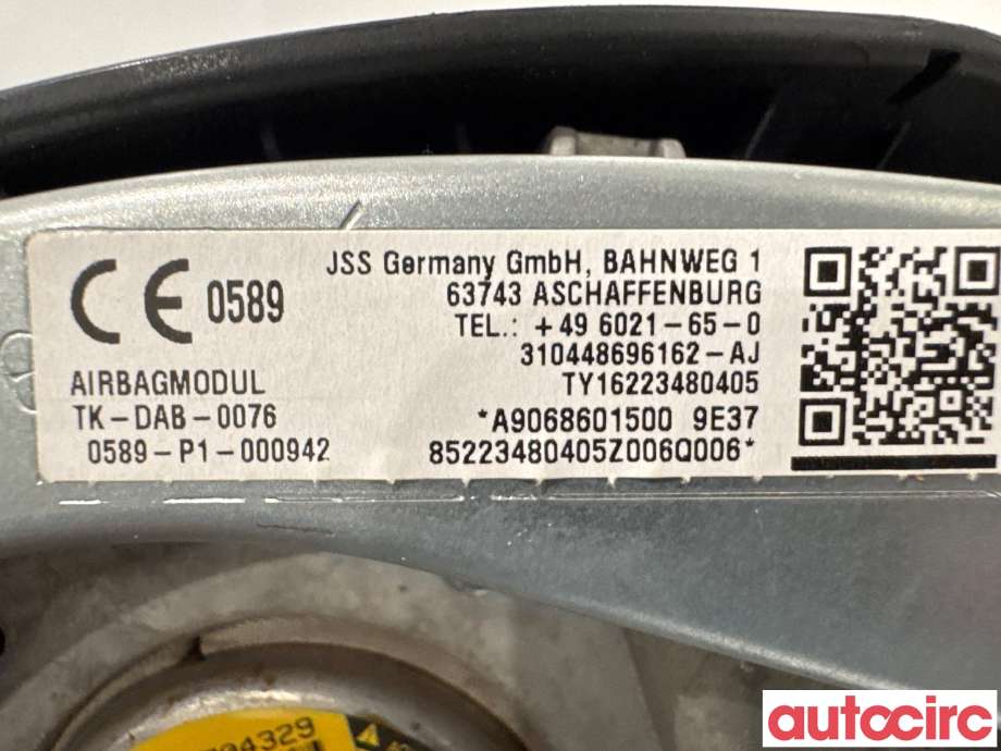 Airbag rattpute til Mercedes Sprinter 2013-2018 (Fase 2) (906) (906) (MERCEDES|A9068602002||A906860150026)