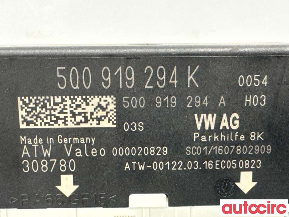 Styreenhet parkering til VW e-Golf 2014-2017 (Fase 1) (VOLKSWAGEN|5Q0919294K|308780)