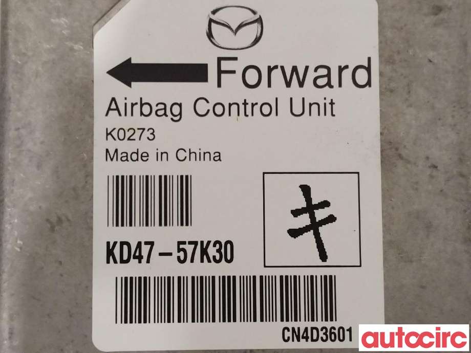 Airbag elektronikk til Mazda CX-5 2012-2017 (Type I)  (MAZDA|KD47-57-K30|KD47-57K30)