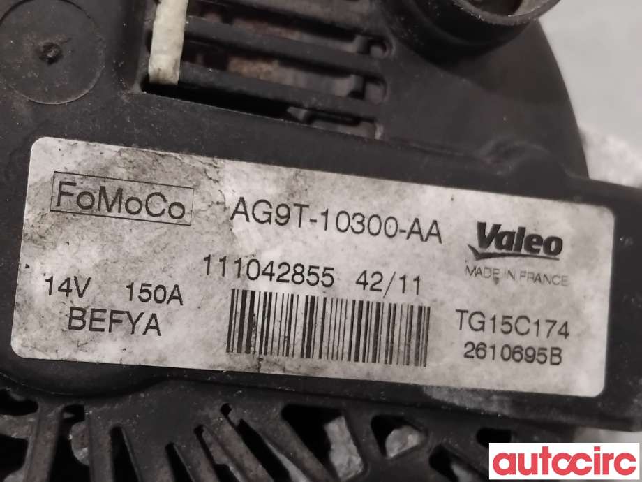 Dynamo til Ford S-Max 2010-2015 (Type I, Fase 2)  (FORD|1857695|TG15C174|AG9T-10300-AA)