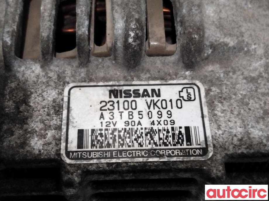 Dynamo til Nissan King Cab 2002-2011 (Fase 2) (D22/NP300) (D22/NP300) (NISSAN|23100VK010|A3TB5099)