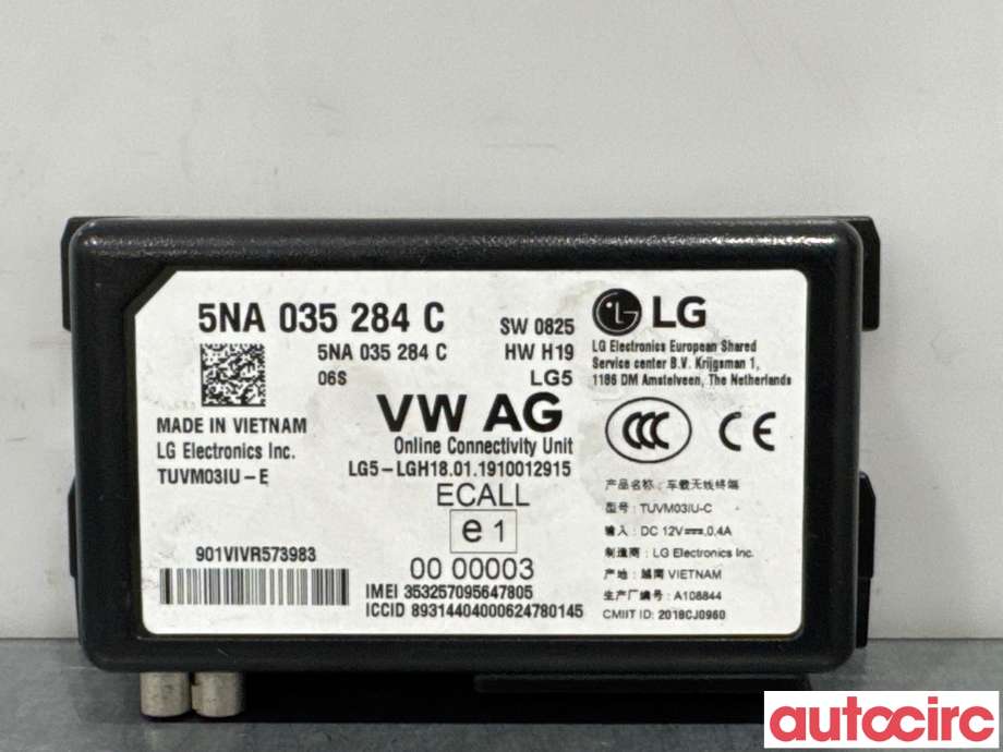 Styreenhet diverse til VW e-Golf, 2017-2020 (Fase 2)  (VOLKSWAGEN|5NA035284C)